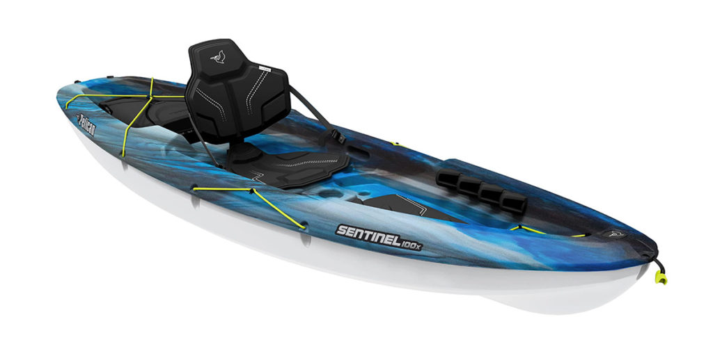 best sit on top kayak blue white pelican sentinel