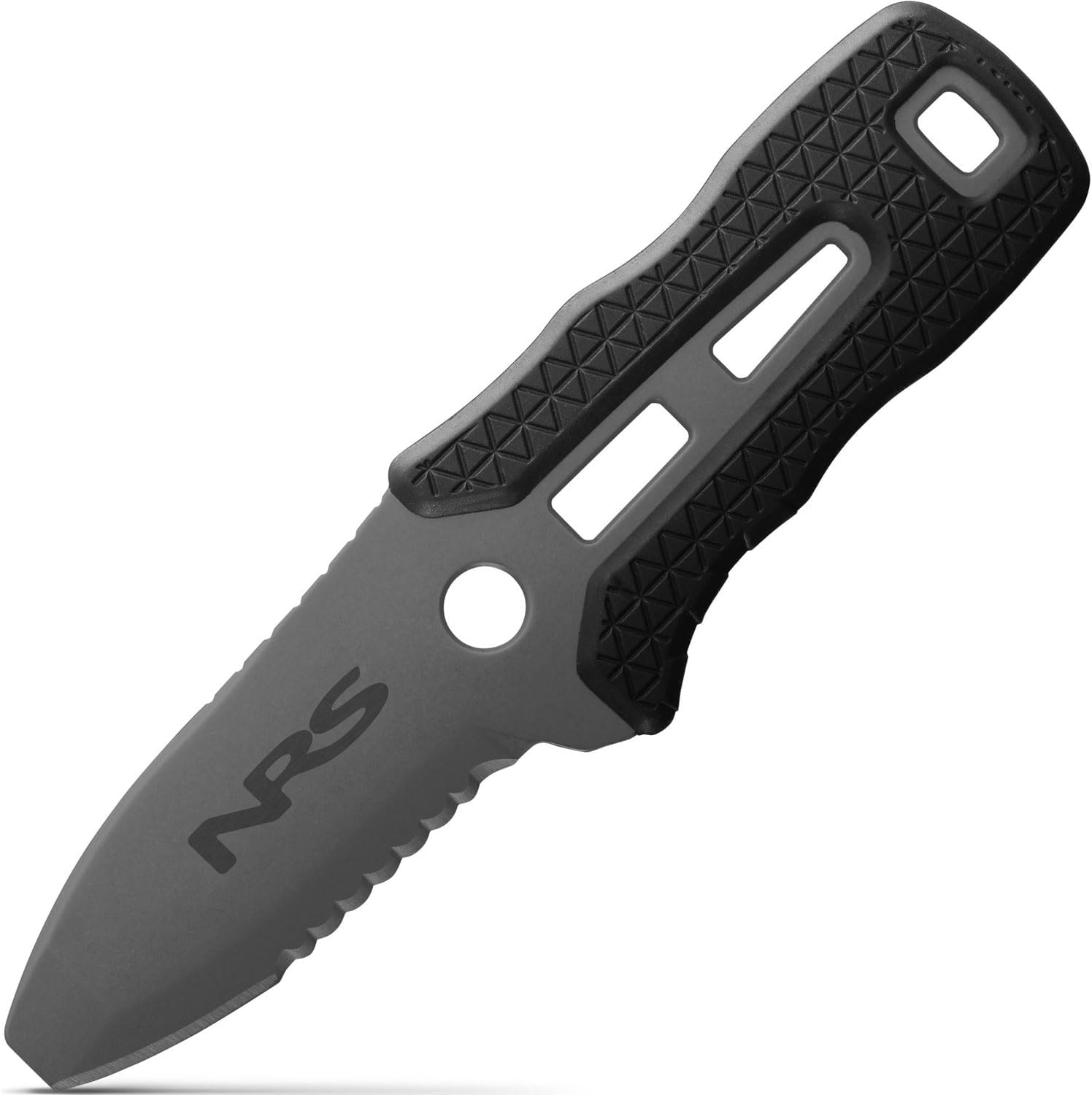 NRS Titanium Co-Pilot knife with serrated edge and bottle opener for river camping