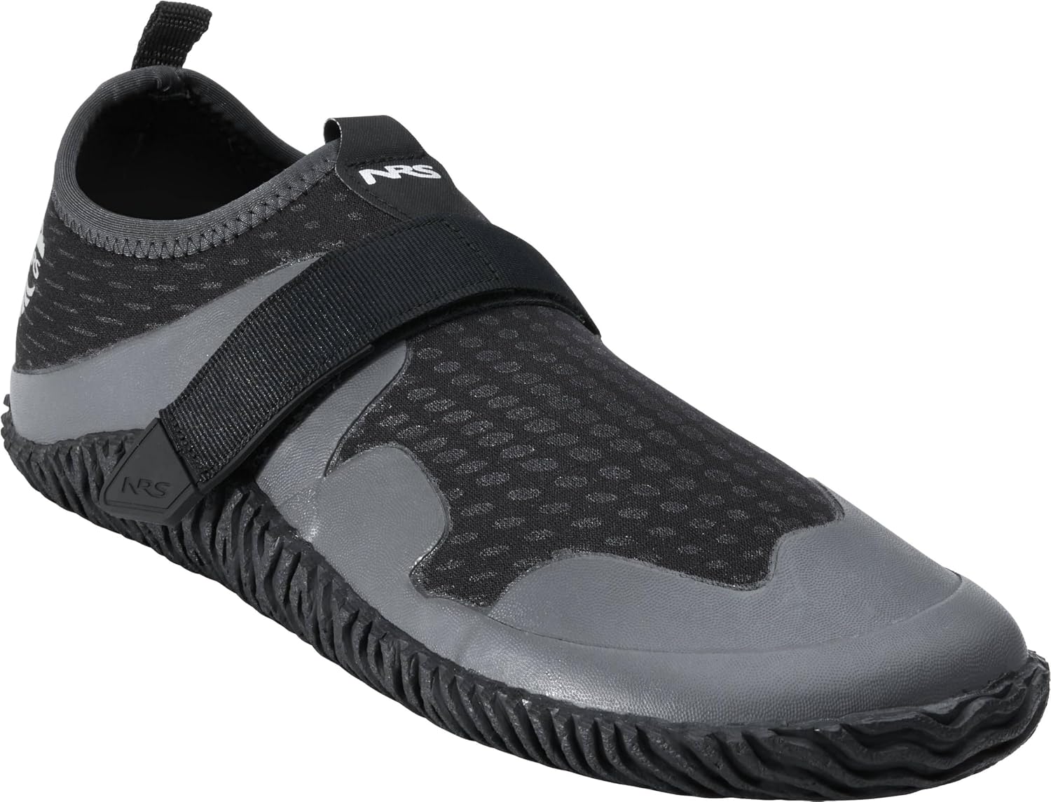 NRS Kicker wetshoe black and gray neoprene water shoe for rafting